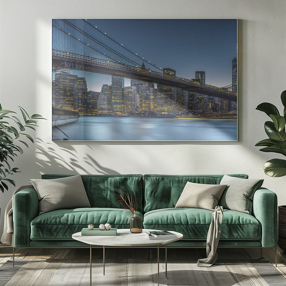 Art mural New York - L'Heure bleue sur Manhattan