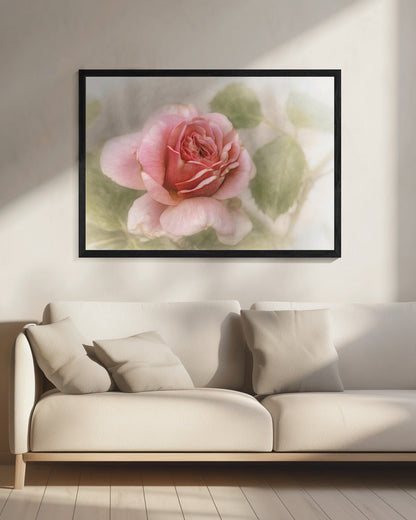 Décoration murale rose lisse