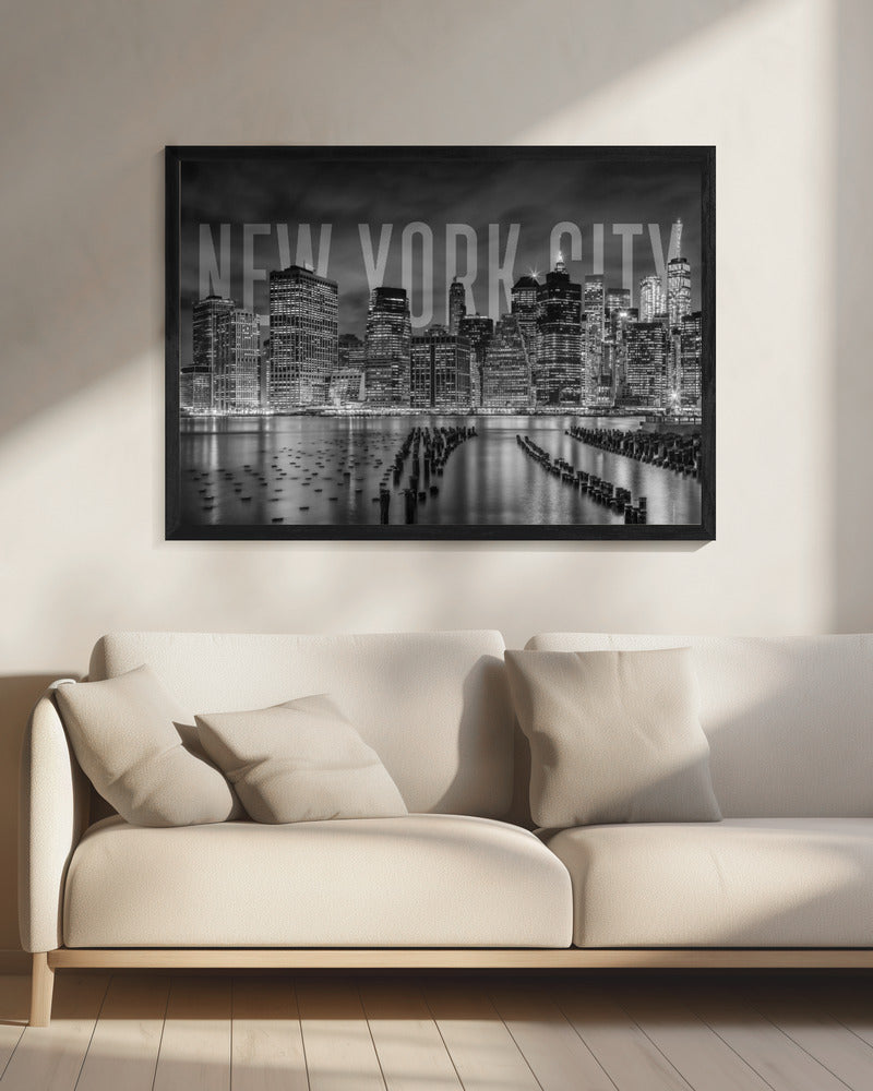 Décoration murale NEW YORK Skyline Monochrome
