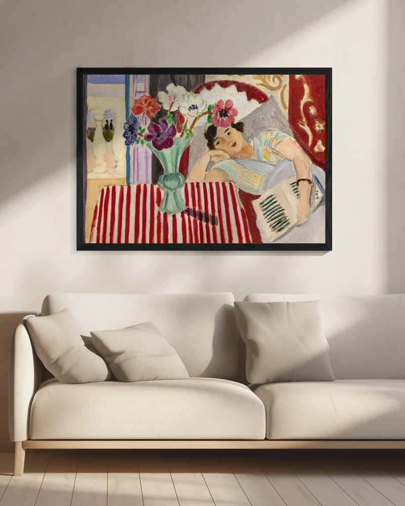 Décoration murale Femme et Anémones
