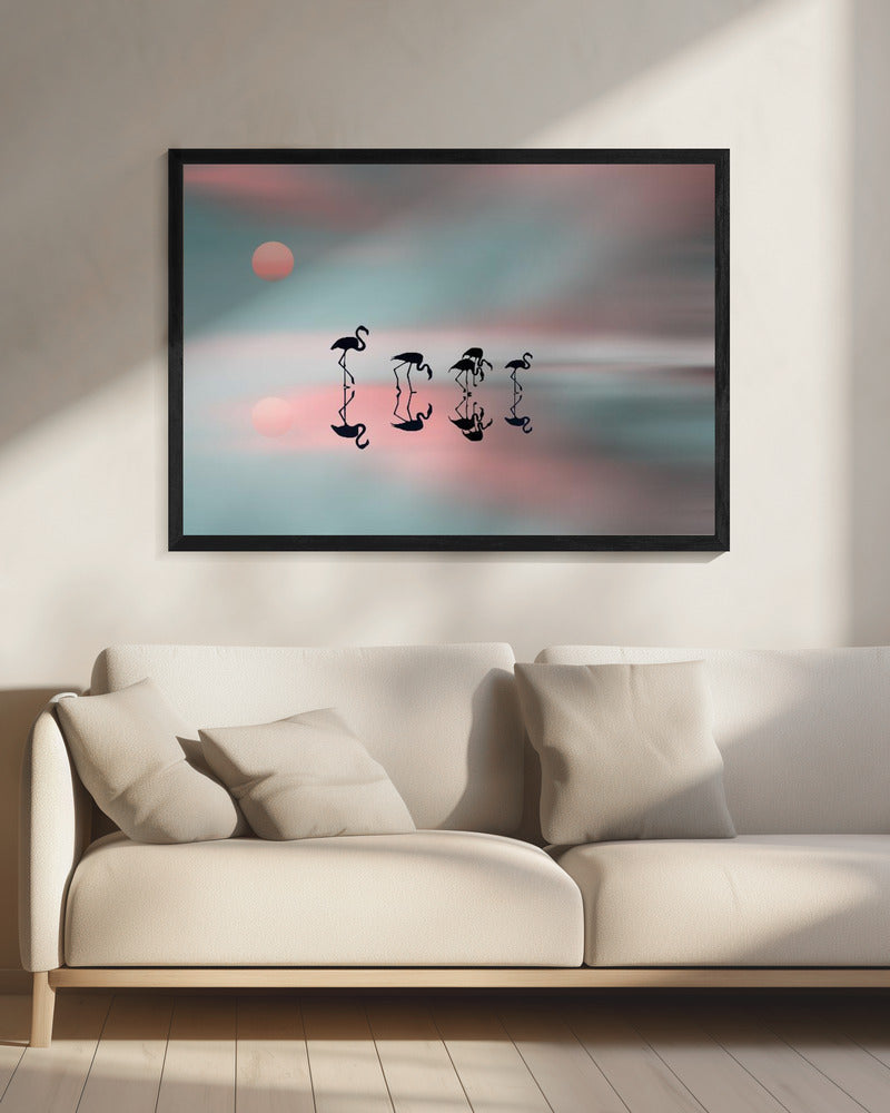 Flamants roses Wal Art Family.