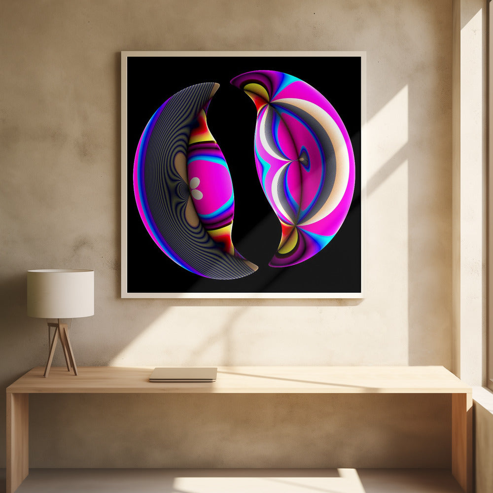 Art mural miroir brisé