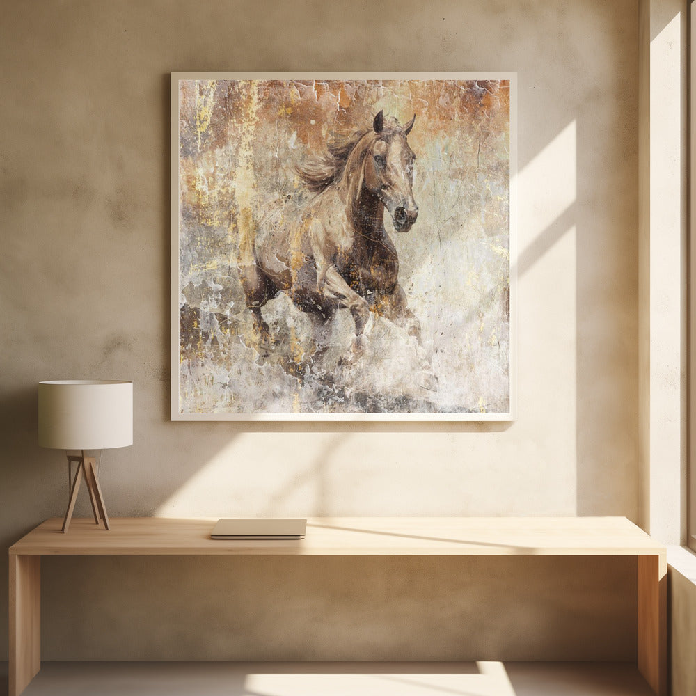 Décoration murale Cheval Illustration d'art vintage 08