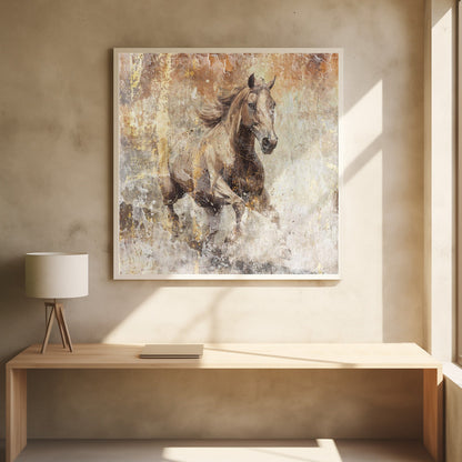 Décoration murale Cheval Illustration d'art vintage 08