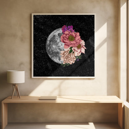 Art mural Lune Abloom Nouveau Carré