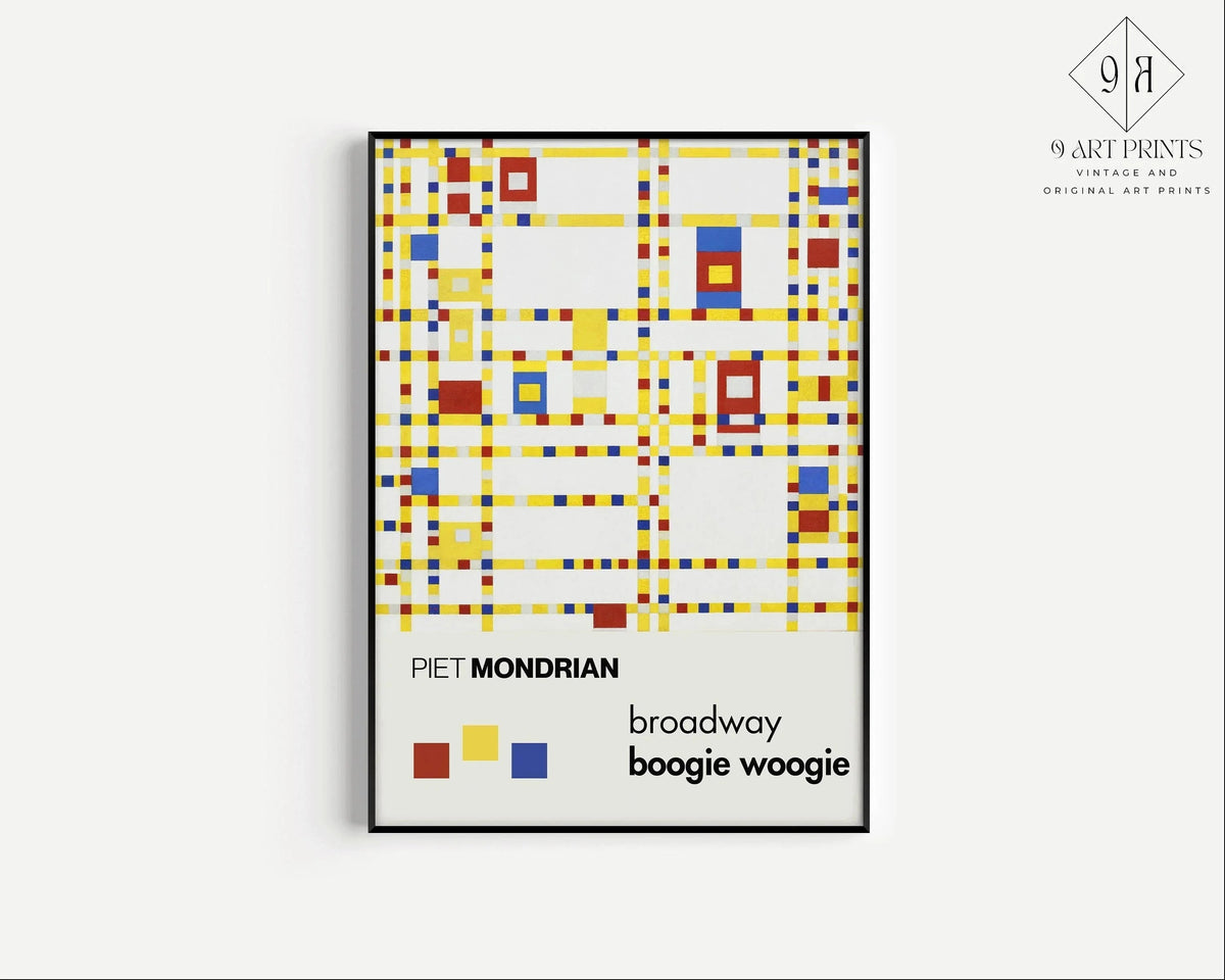 Piet Mondrian Broadway Boogie Woogie Giclee Print: Mid-Century Modern Art