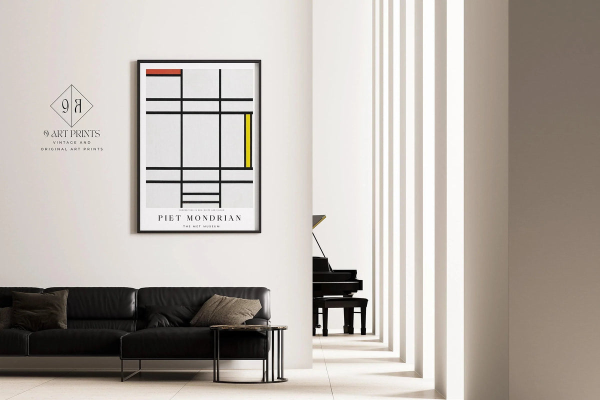 Piet Mondrian - Composition 1936 PRINT | Mid-Century Modern Art Print (available handframed or unframed)