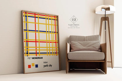 Piet Mondrian New York City Art Print: Mid-Century Modern Giclee