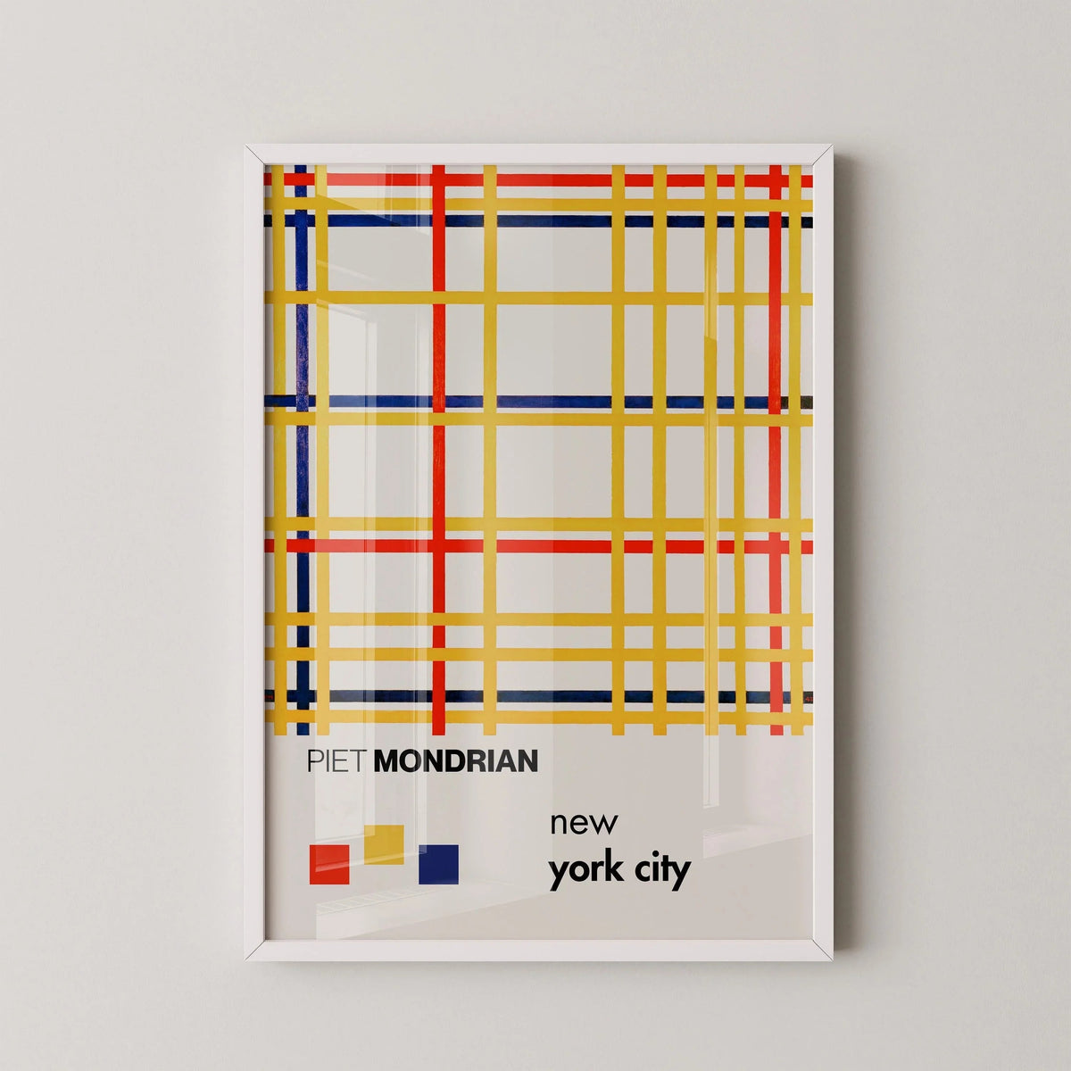 Piet Mondrian New York City Art Print: Mid-Century Modern Giclee