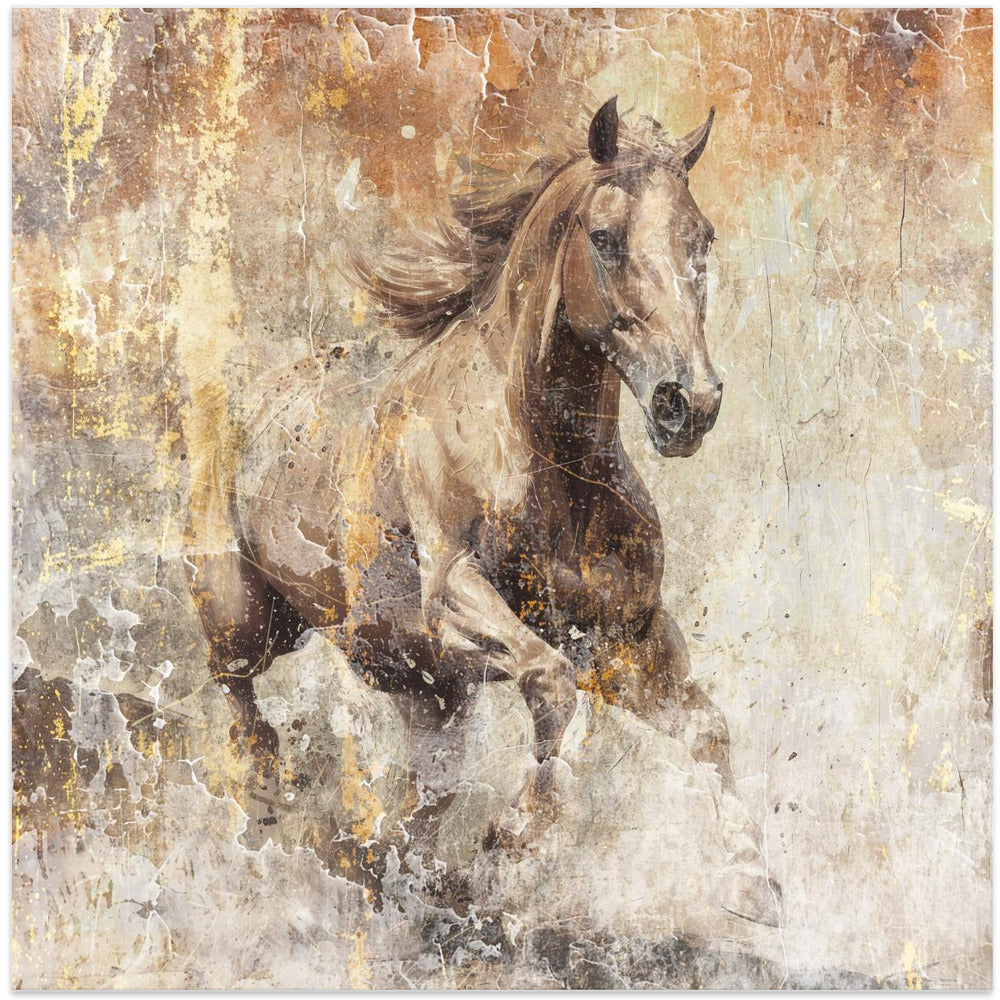 Décoration murale Cheval Illustration d'art vintage 08