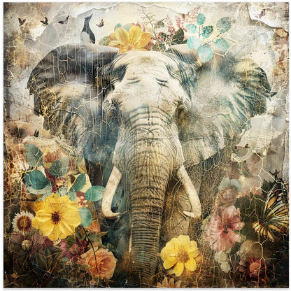 Décoration murale Animaux floraux Illustration d'art vintage 12