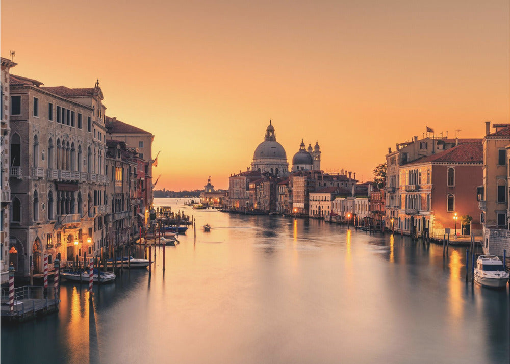 Venice Grand Canal in Warm Dawn Light Canvas Wall Art | Dawn on Venice