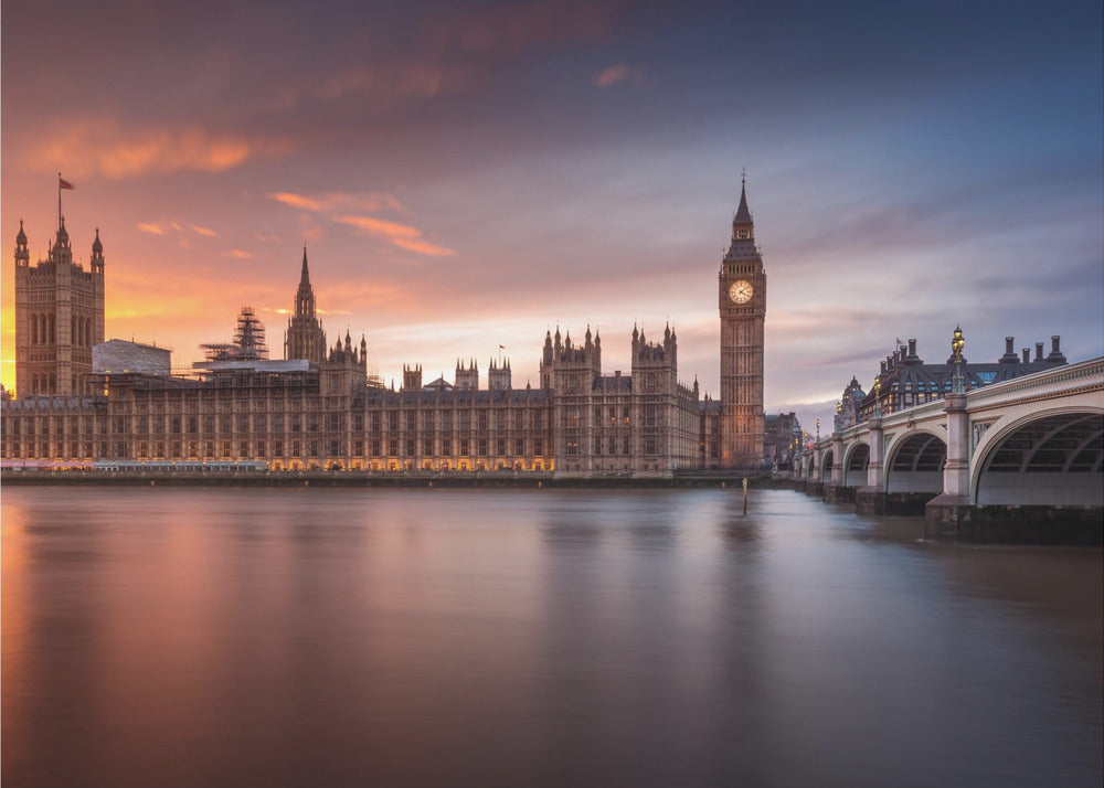 Décoration murale Londres Palais de Westminster Coucher de soleil