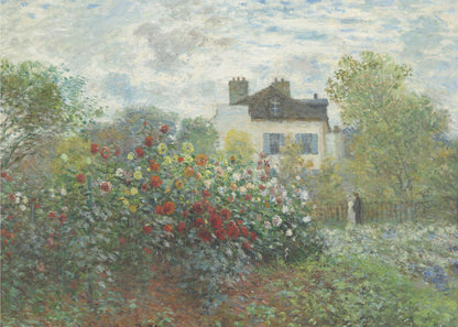 Le jardin de l'artiste à Argenteuil, un coin du jardin avec des dahlias (1873)