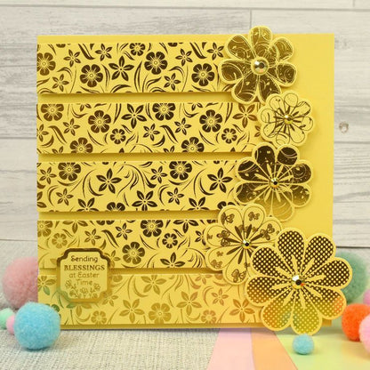 Cartes vierges pré-pliées colorées arc-en-ciel - 15 x 15 cm