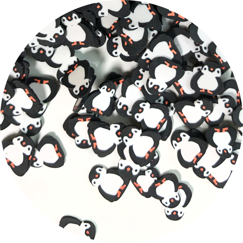 Tranches de Fimo Mini Pingouin