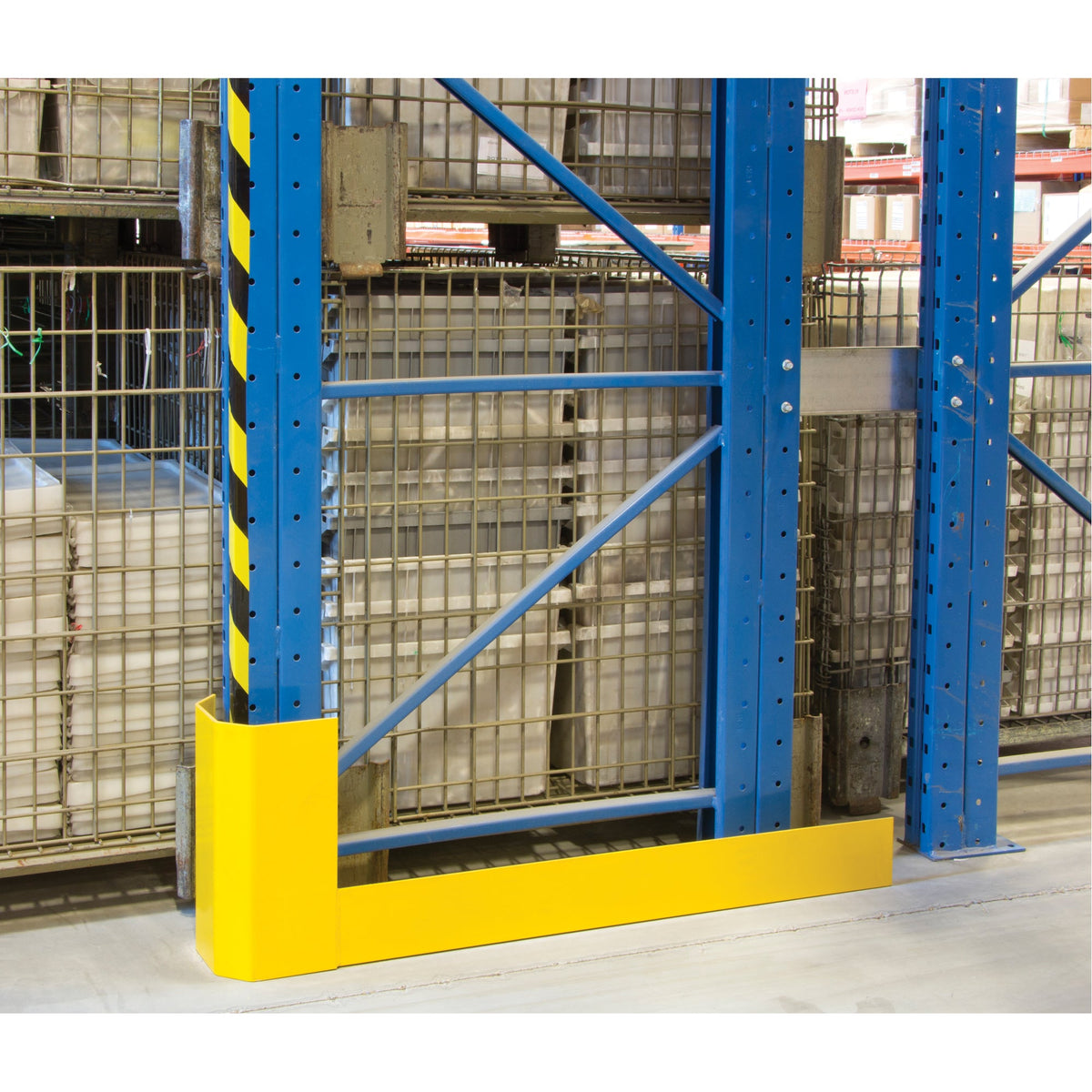 Racking Aisle Protectors, 3" W x 56" L x 16" H, Safety Yellow