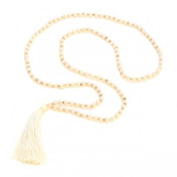 Crystal Bead Tassel Necklace