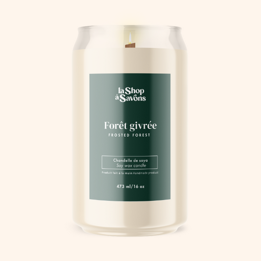 Chandelle de soya 16 oz - Forêt givrée