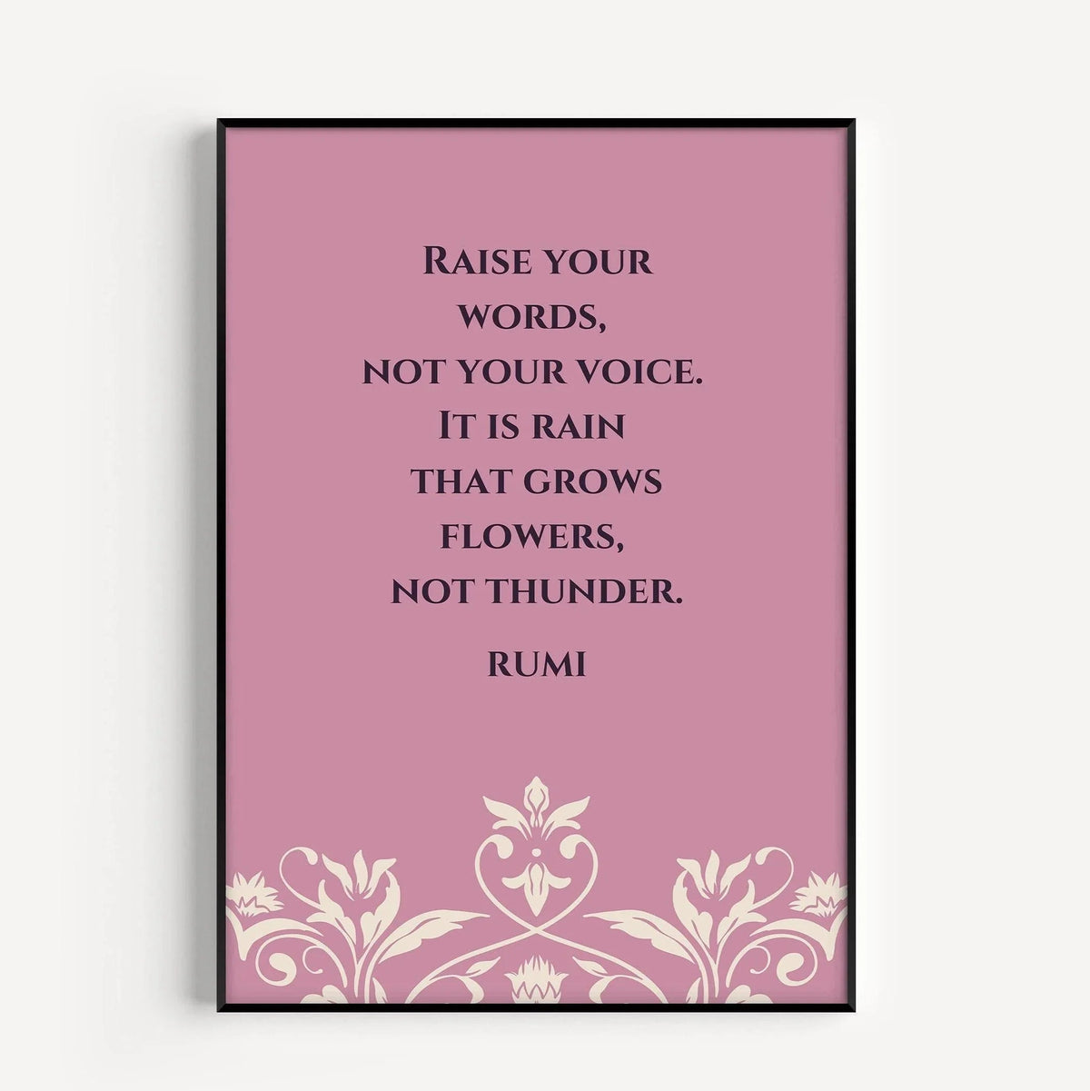 Rumi Quote Art Print: Lilac Poetry Poster