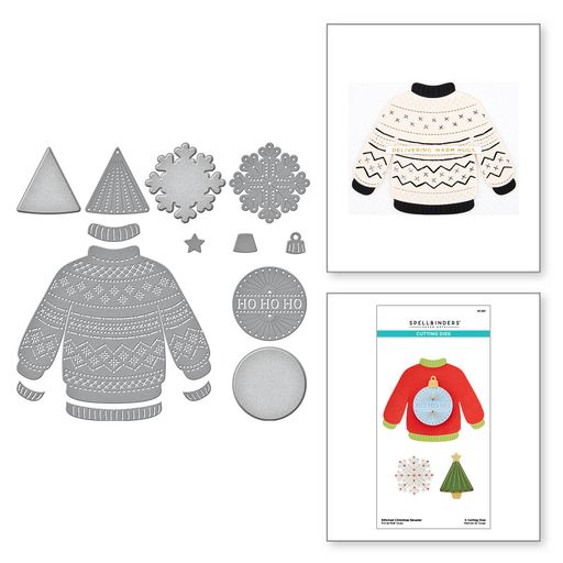 Matrices de découpe « Pull de Noël cousu » de la collection de Noël