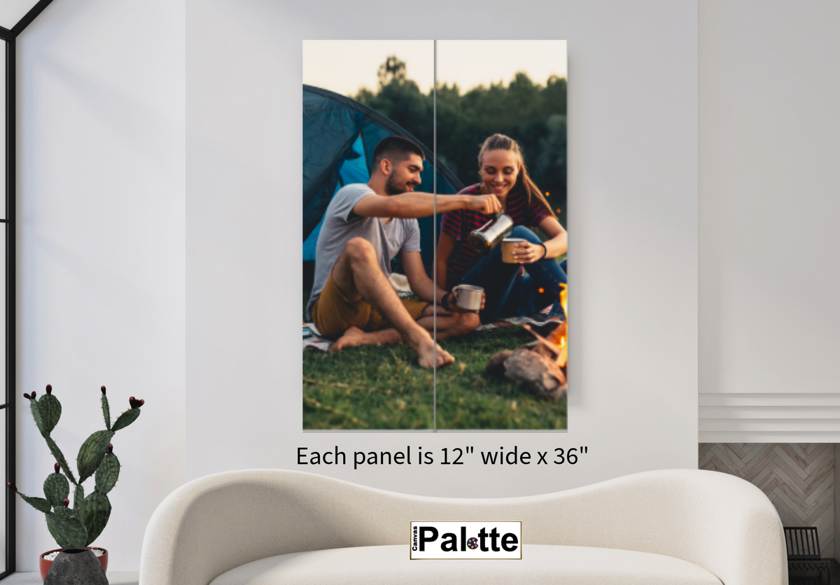Toile imprimée divisée 2 panneaux de 30,5 x 91,5 cm chacun