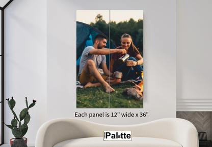 Toile imprimée divisée 2 panneaux de 30,5 x 91,5 cm chacun