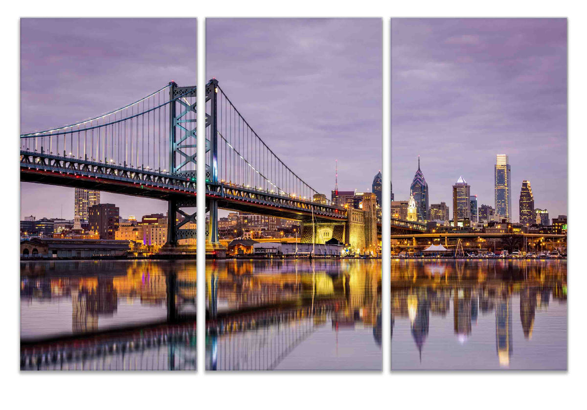 Tableaux sur toile en triptyque, 3 panneaux de 30x60 cm chacun