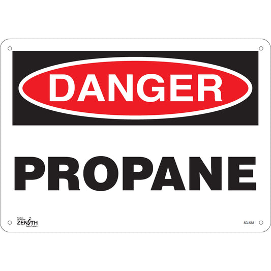 "Propane" Sign, 10" x 14", Aluminum, English