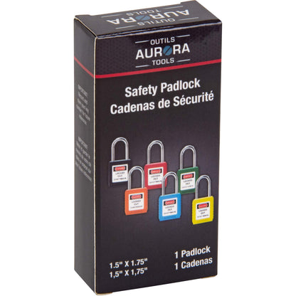 Safety Lock, Black, Keyed Different, Thermoplastic, 1-1/2" Width
