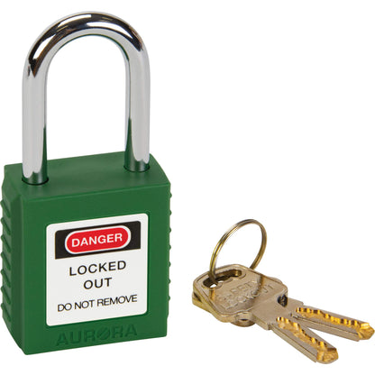 Cadenas de consignation, cadenas de sécurité, à clé différente, thermoplastique, largeur 3,8 cm