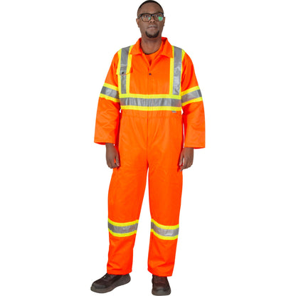 Combinaison de sécurité non doublée, Grande taille, Orange haute visibilité