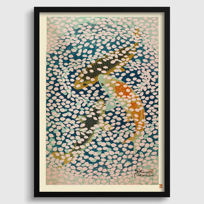 Shiro Kasamatsu - Wave of Petals Giclee Print: Vintage Japanese Woodblock Art