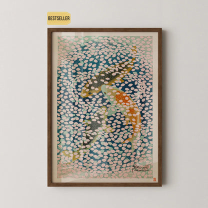 Shiro Kasamatsu - Wave of Petals Giclee Print: Vintage Japanese Woodblock Art