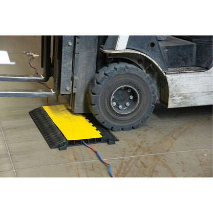 Protecteur de câble en polyuréthane, 5 canaux, 90 cm L x 50 cm l x 5 cm H
