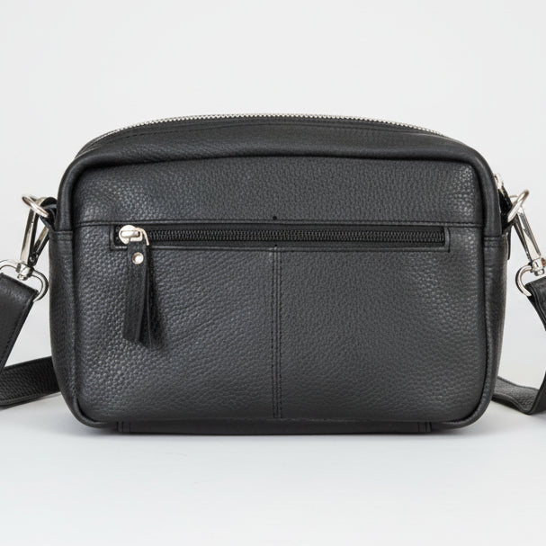 Greenwood Leather Mini Crossbody Bag. Premium Full-Grain Pebbled Leather Handbag