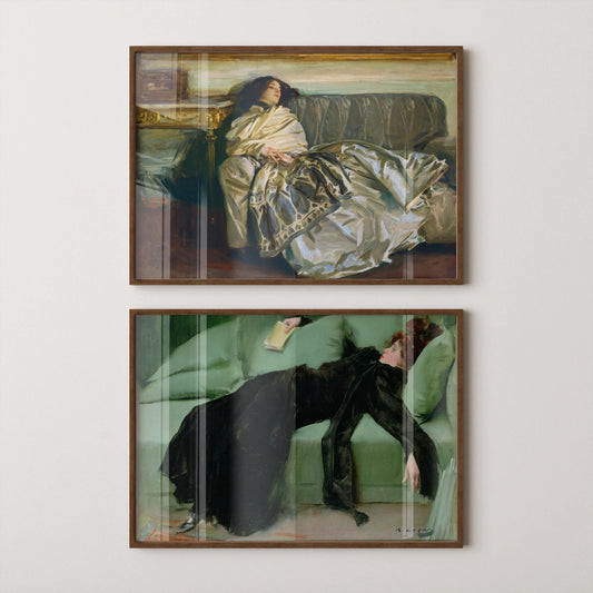 Ramon Casas & Sargent Art Print Duo: Tired Ladies Giclee