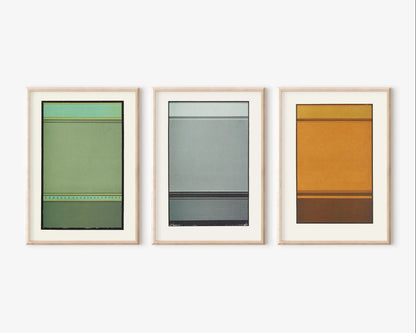 STATEMENT TRIO Abstract Art| Harmony of Broken Lines | James Ward | Minimalist Modern Art available framed