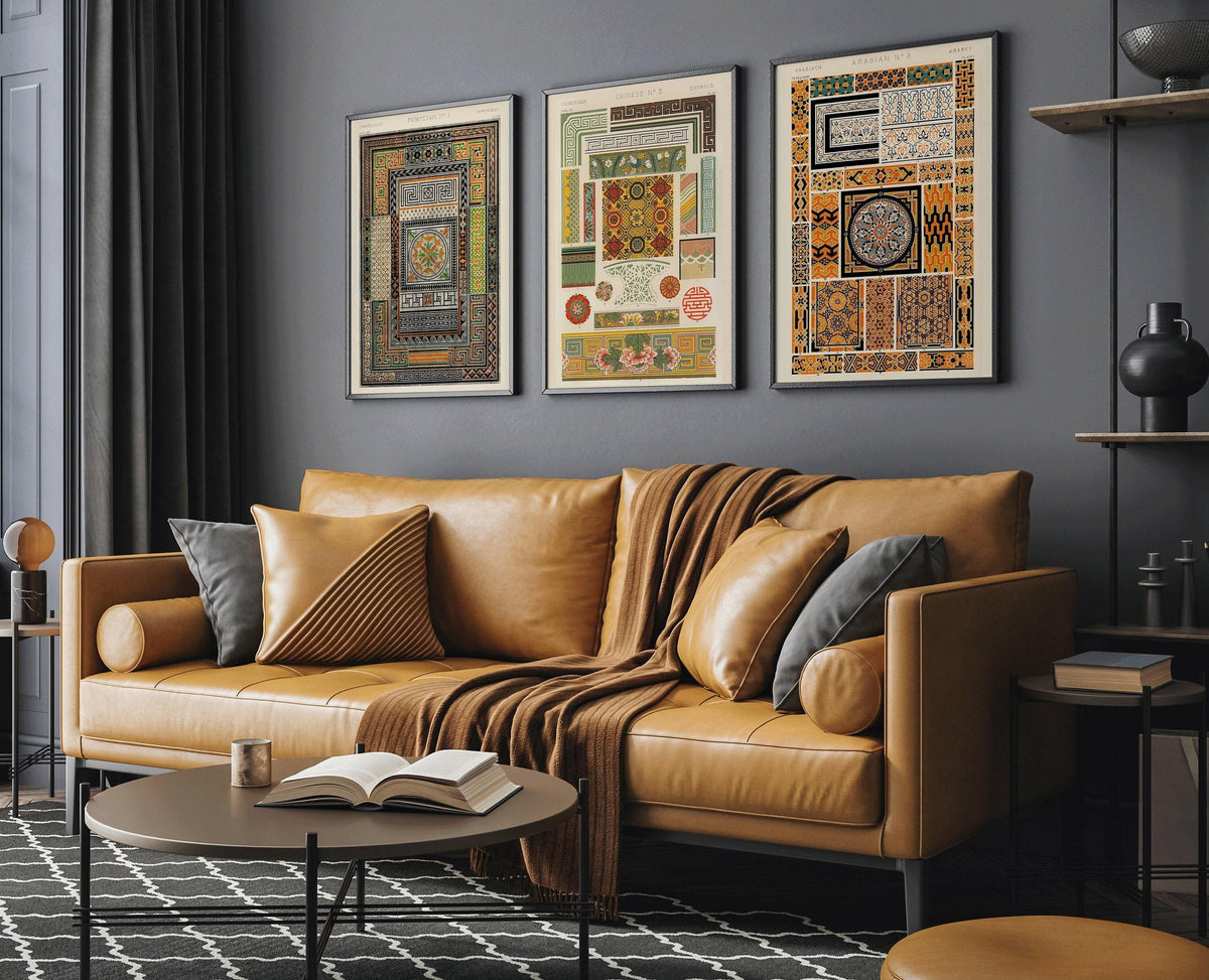 STATEMENT TRIO Owen Jones | Pompeian, Arabian and Chinese Vintage Patterns available framed