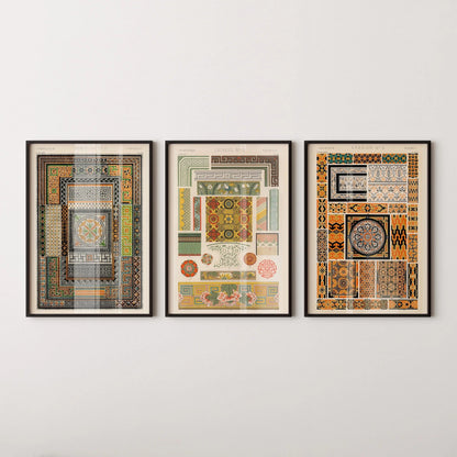 STATEMENT TRIO Owen Jones | Pompeian, Arabian and Chinese Vintage Patterns available framed