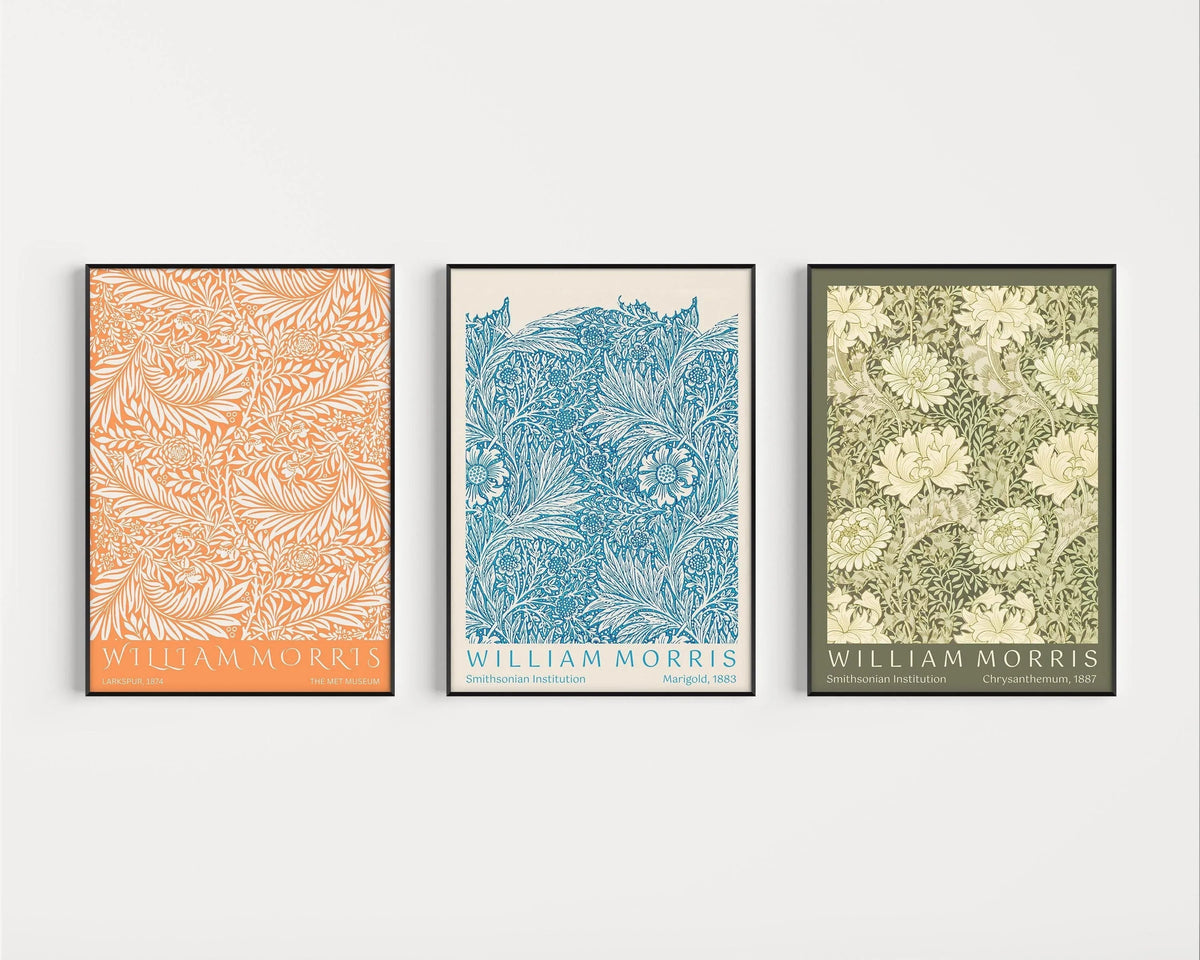Lot d'affiches Art nouveau de William Morris : Impressions d'exposition du musée