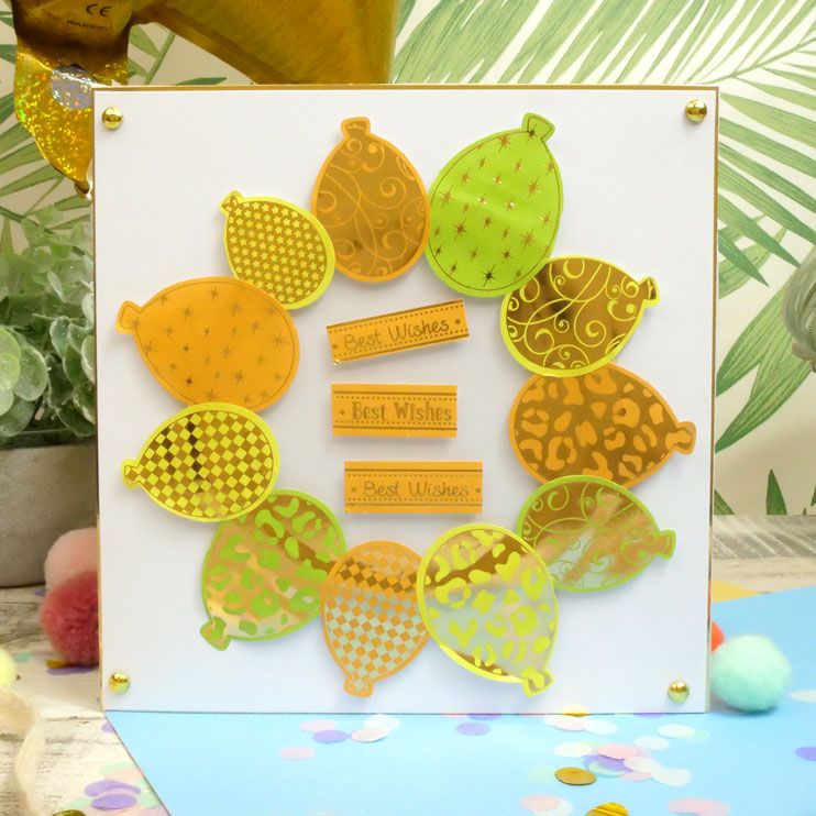 Éléments d'anniversaire estampés à chaud et découpés de la collection « Bold & Bright Stickables »