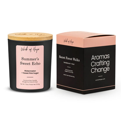 Bougie Doux Écho de l'Été | Pastèque + Sucre Rose Sucré