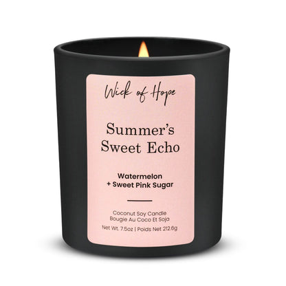 Bougie Doux Écho de l'Été | Pastèque + Sucre Rose Sucré