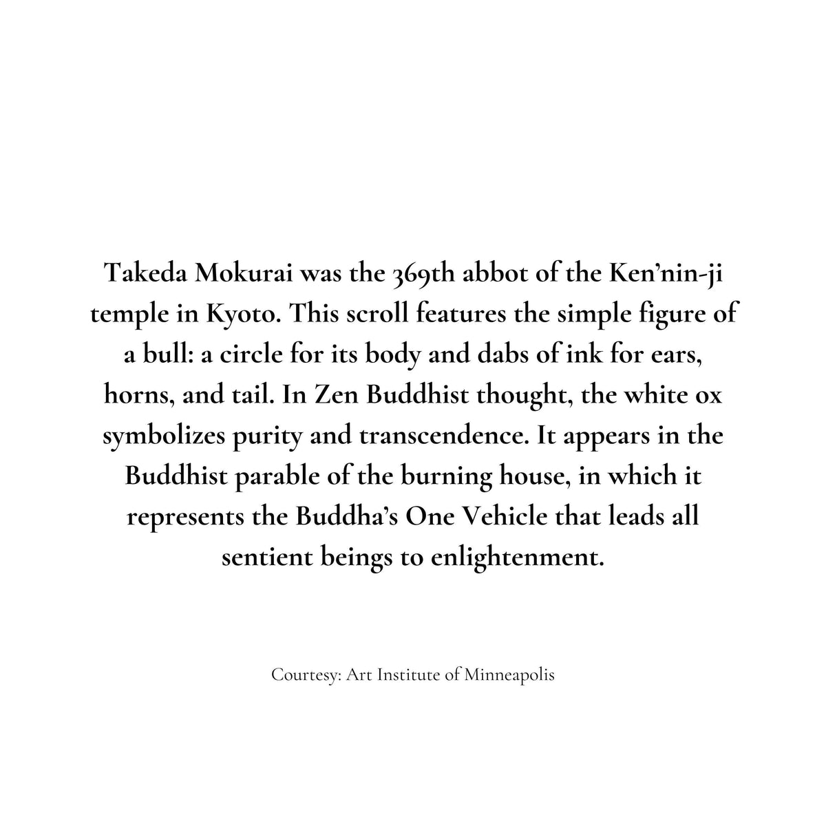 Takeda Mokurai: White Ox Zen Calligraphy Giclee Print