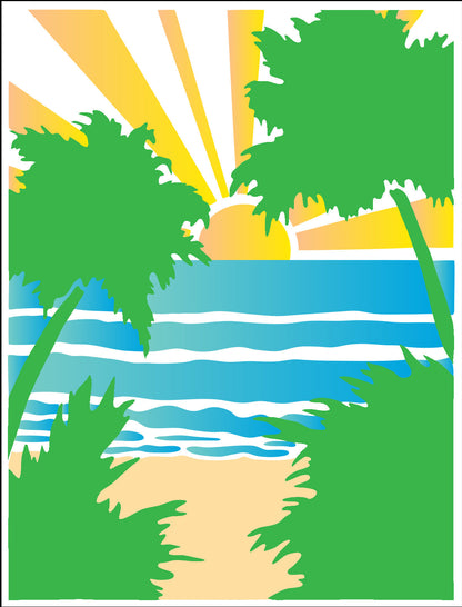 The Crafters Workshop Superposition Coucher de soleil tropical