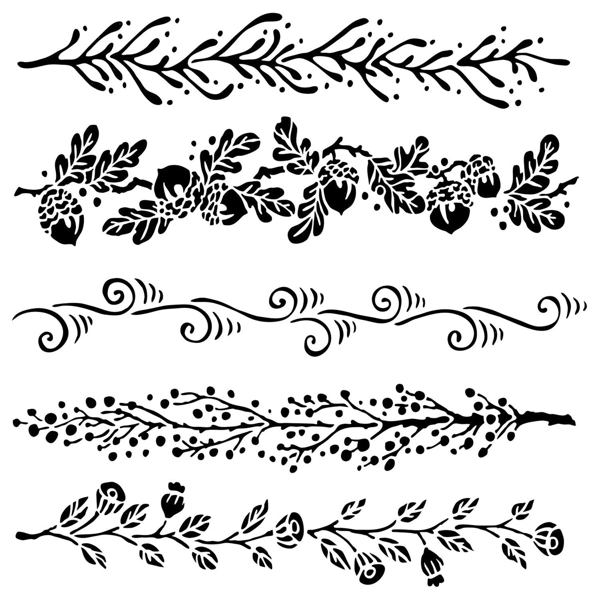 The Crafters Workshop Pochoir 15x15 cm Fanciful Borders