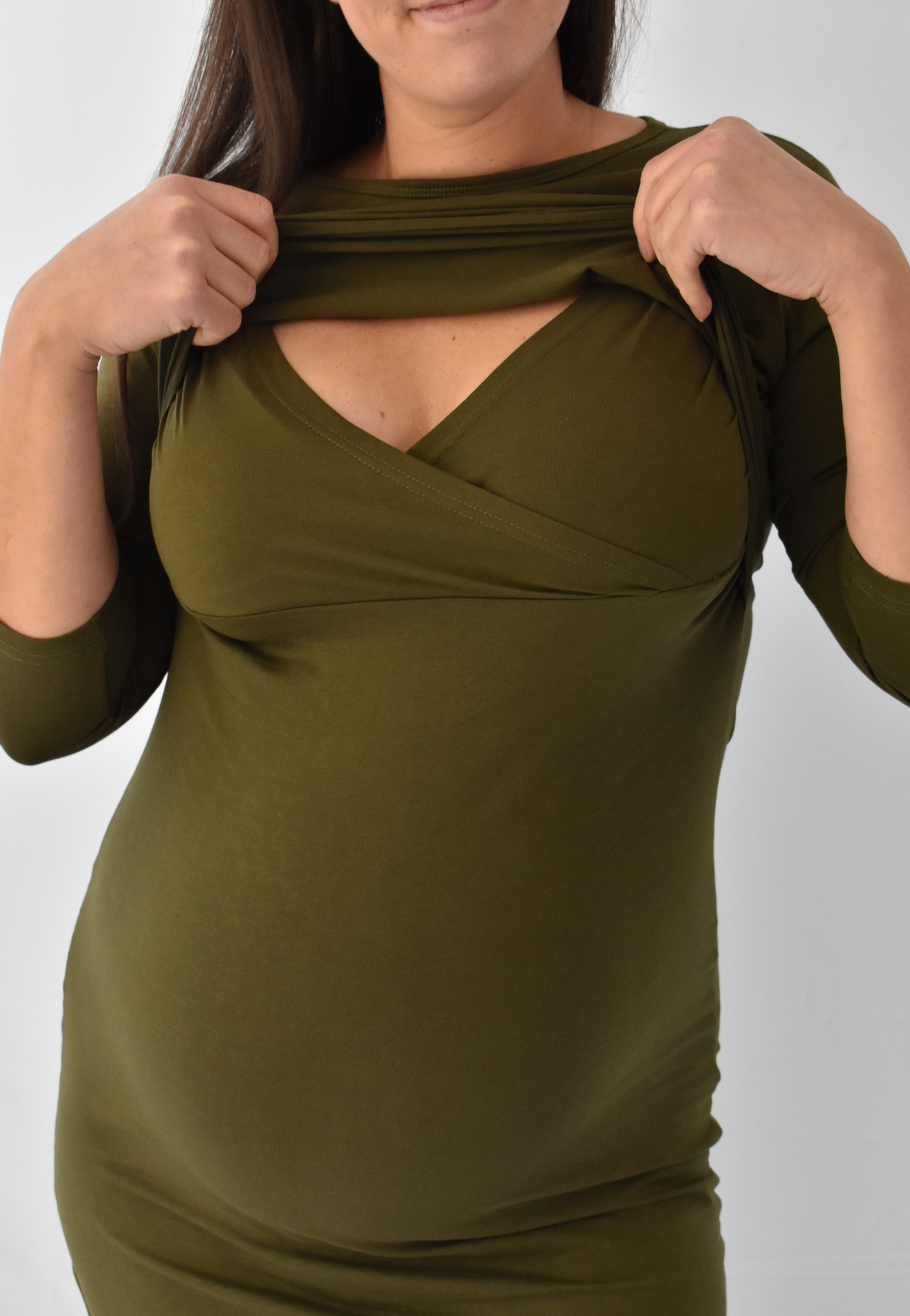Robe de maternité et d'allaitement à manches 3/4 Taryn