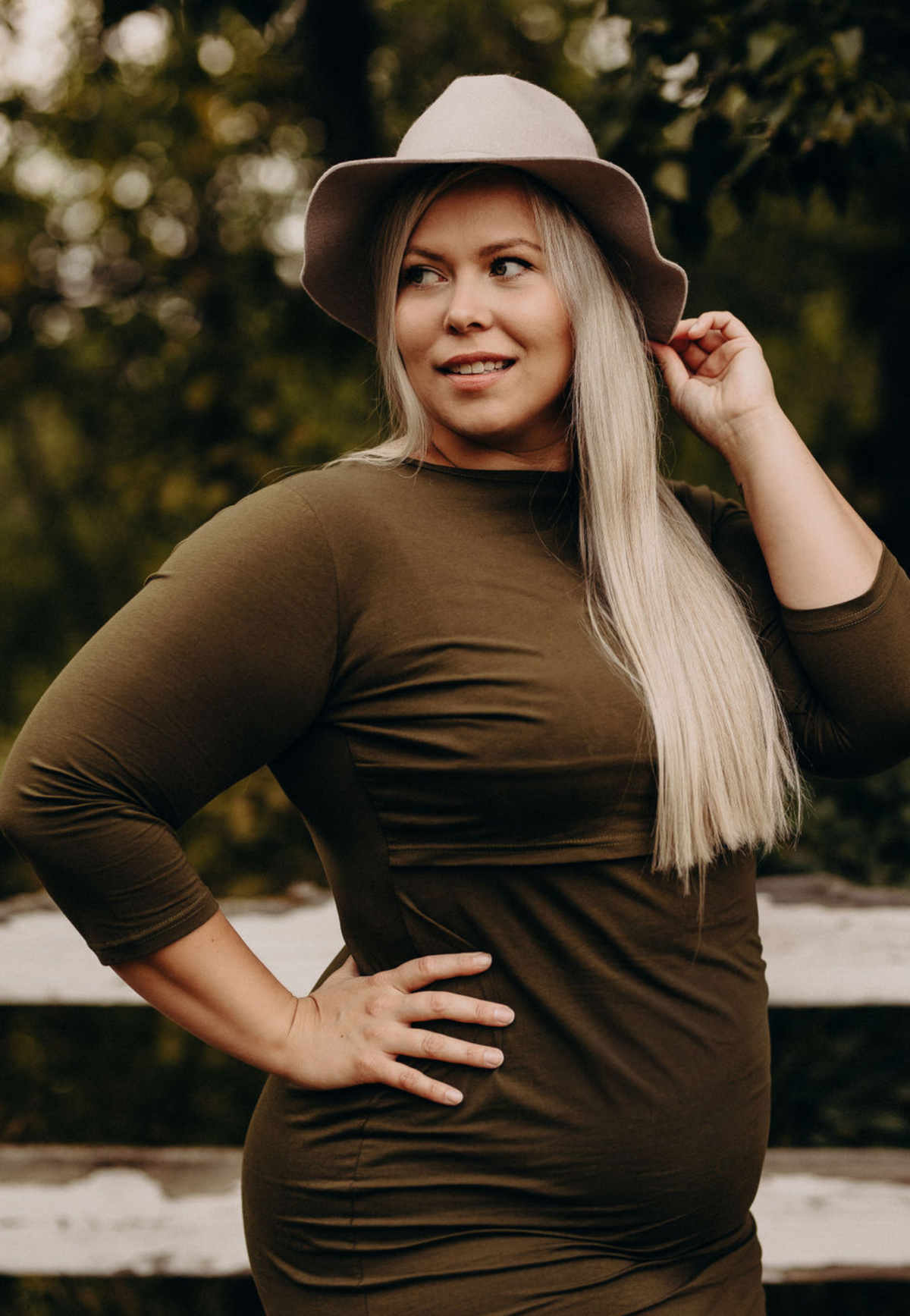 Robe de maternité et d'allaitement à manches 3/4 Taryn