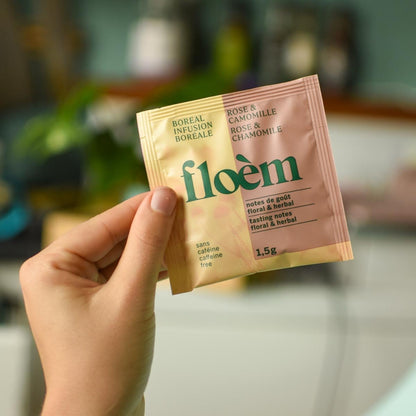 Herbal tea in individual sachet - Rose & Chamomile